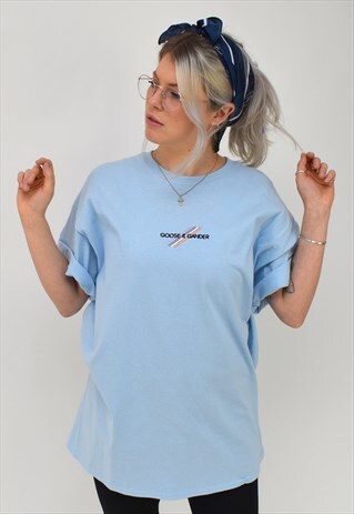 G&G UNISEX BBLUE MULTI LINES TEE