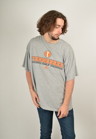VINTAGE ADIDAS TENNESSE GOLF T-SHIRT IN GREY