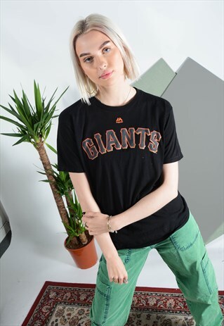 VINTAGE GIANTS T-SHIRT IN BLACK WITH PRINT.