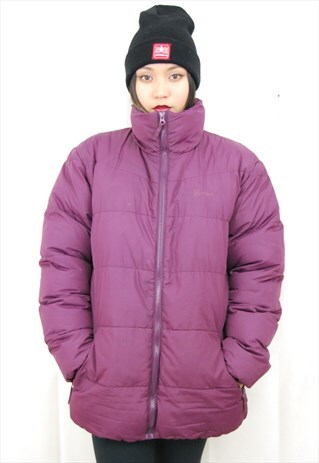 PADDED LADIES PUFFER COAT (1990'S/MAROON)