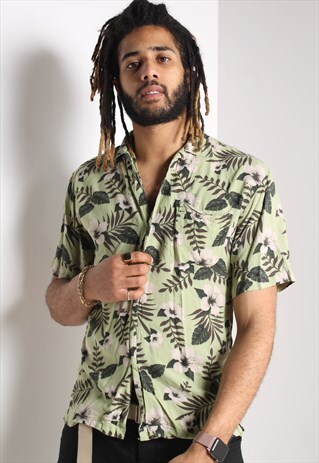 VINTAGE CRAZY ABSTRACT PATTERNED SHIRT MULTI