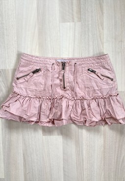 Y2K Pink Cargo Mini Skirt
