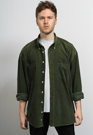 VINTAGE CORDUROY SHIRT GREEN