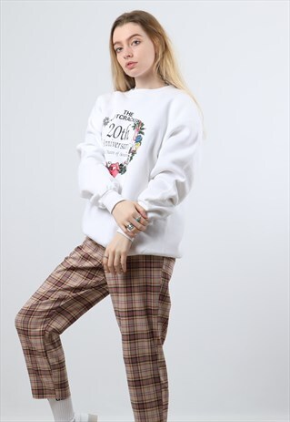 LEE LARGE WHITE PRINTED SWEATSHIRT
