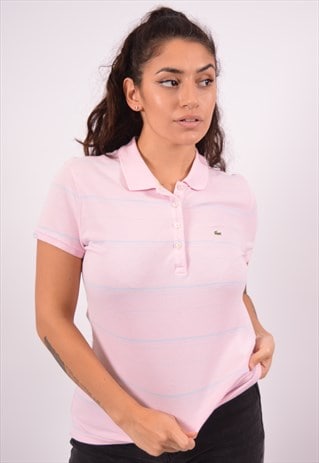 pink lacoste polo