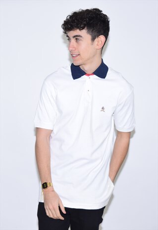 VINTAGE 90S WHITE TOMMY HILFIGER POLO SHIRT