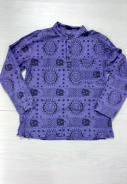 00's Vintage Gringo Shirt Purple Patterned