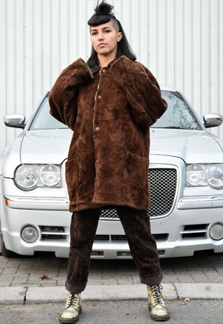 BEAUTIFUL COZY REVERSIBLE DENALI OUTDOOR FAUX FUR COAT