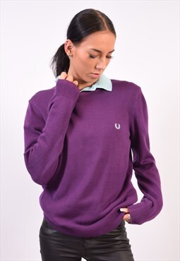 Vintage Fred Perry Jumper Sweater Purple