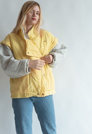 VINTAGE 80S FUNKY PUFFER ASYMMETRIC CUT SKII JACKET