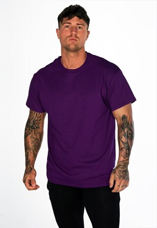 ESSENTIAL BLANK T-SHIRT - PLUM DARK PURPLE