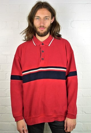 VINTAGE 90'S 1/4 BUTTON SWEATSHIRT