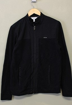 Vintage Calvin Klein Fleece Sweatshirt Black With Logo