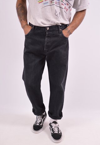 LEVI'S 501 MENS VINTAGE JEANS W38 L27 BLACK 90S