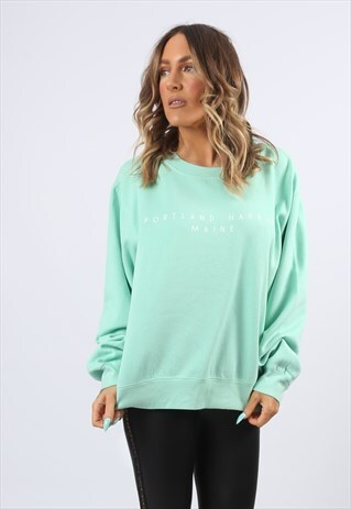 SWEATSHIRT JUMPER OVERSIZED HARBOR LOGO PRINT 16 - 18 (C8CX)