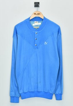 Vintage Puma Sweatshirt Blue XLarge Media 3 of 3