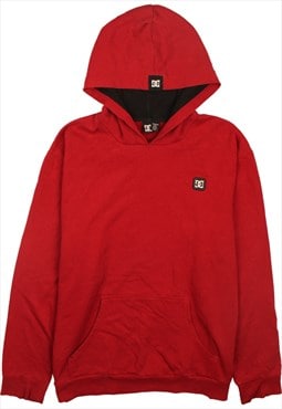 Vintage 90's DC Hoodie Plain Pullover Red XLarge