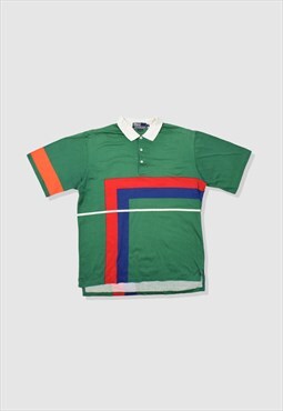 Vintage 90s Polo Ralph Lauren Colour Block Polo Shirt Green