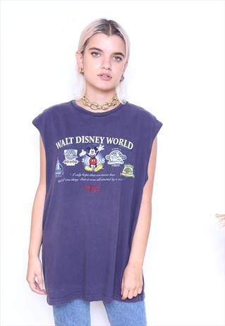 VINTAGE 90S DISNEY WORLD NAVY T-SHIRT