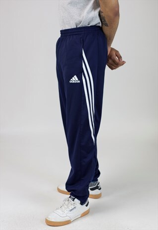 VINTAGE 90'S ADIDAS NAVY TRACKSUIT BOTTOMS