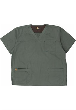 Vintage 90's Carhartt Shirt V Neck Short Sleeve