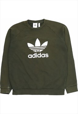 Adidas 90's Spellout Pullover Sweatshirt Medium Green