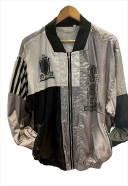 70s baseball style shell baggy jacket 