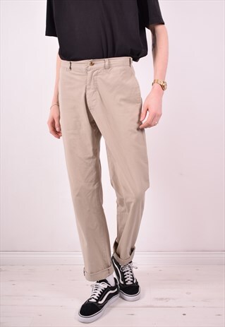 GUESS MENS VINTAGE TROUSERS W30 L33 GREY 90S