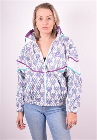 LOTTO WOMENS VINTAGE TRACKSUIT TOP JACKET LARGE MULTI 90'S