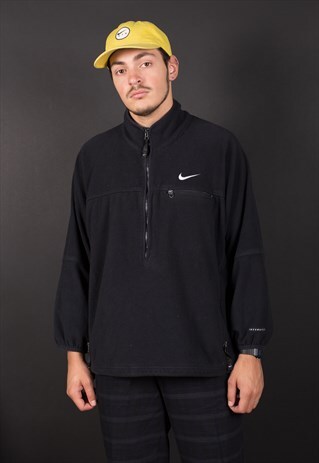 VINTAGE BLACK 1/2 ZIP NIKE FLEECE