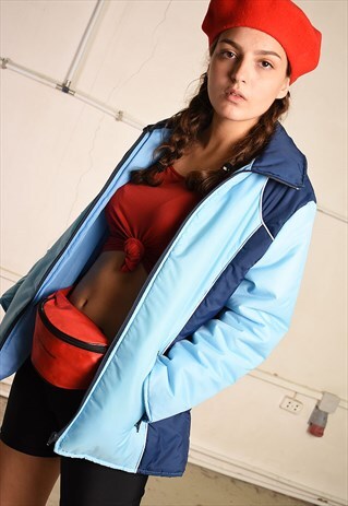VINTAGE 70'S RETRO MOD PUFFER SPORTS JACKET