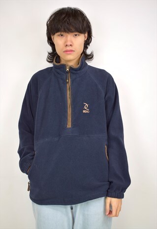 VINTAGE 90S NORTH END 3/4 ZIP FLEECE JUMPER