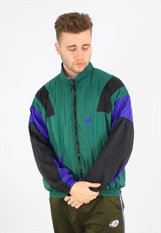 NIKE 90S VINTAGE COLOURBLOCK SPORTS TRACK JACKET
