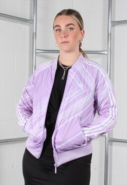 Vintage Adidas Track Jacket in Purple with Logo Size 12