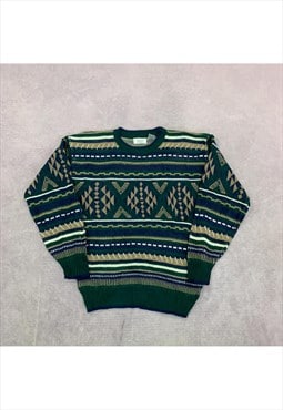 Vintage abstract knitted jumper Men's M