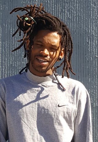 90S MINIMALIST SPORTWEAR GREY SWOOSH MOCK TURTLE NECK