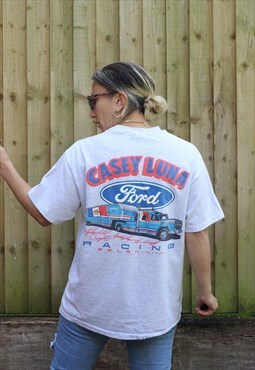 Vintage 1990S Ford Racing t shirt in grey
