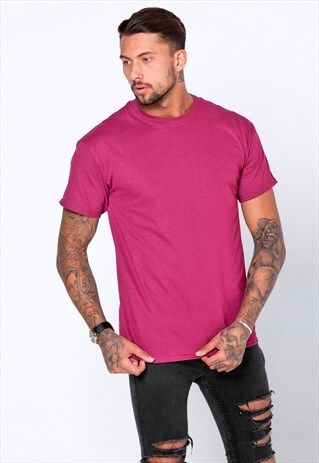 ESSENTIAL BLANK T-SHIRT - FUCHSIA HELOCONIA PINK