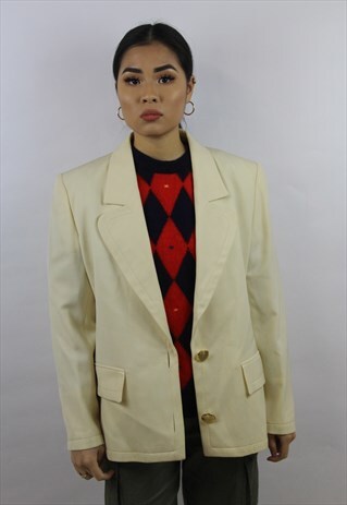 VINTAGE VALENTINO 90'S CREAM BLAZER