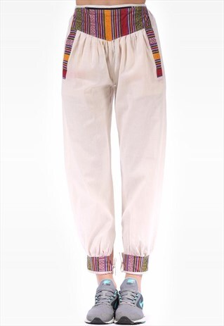 TAPERED LINEN FESTIVAL PANTS PERUVIAN