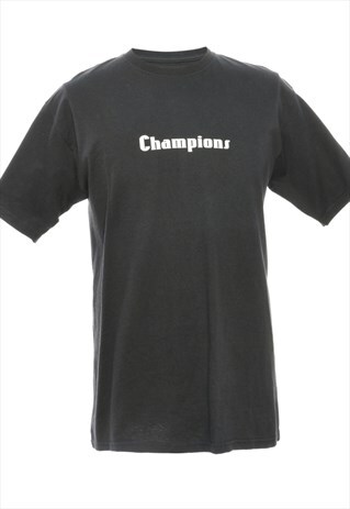 HANES SPORTS BLACK T-SHIRT - M