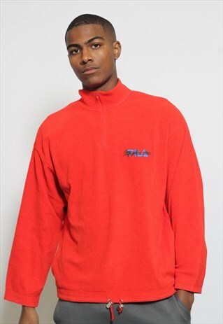VINTAGE FILA LOGO FLEECE RED