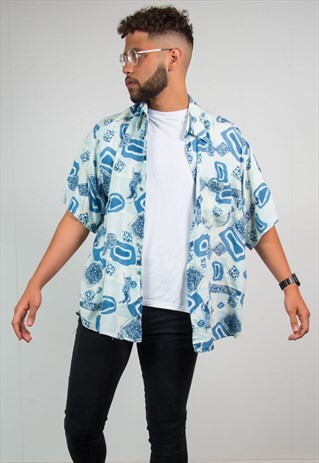 VINTAGE 90'S PATTERNED SHIRT
