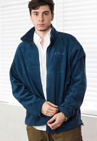 VINTAGE COLUMBIA FLEECE JACKET LOGO 90S XL 18.6