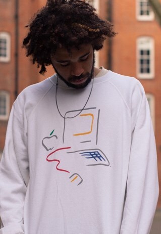 VINTAGE APPLE SWEATSHIRT 1986 MACTINTOSH 128K