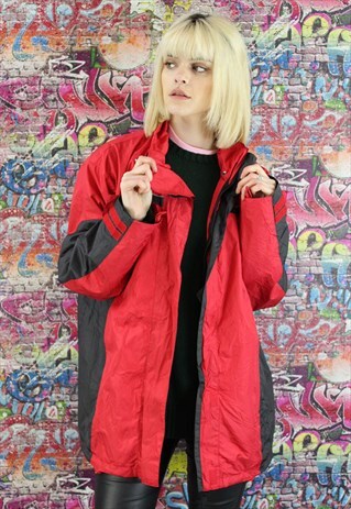 VINTAGE 90S SHELL JACKET/WINDBREAKER. UNISEX SPORTSWEAR.