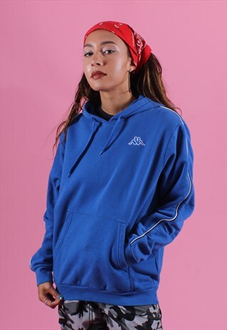 BLUE KAPPA EMBROIDERED HOODIE