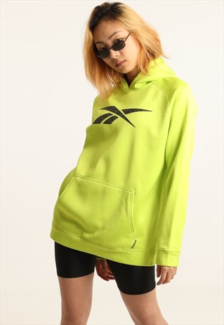 VINTAGE REEBOK PRINTED LOGO HOODIE