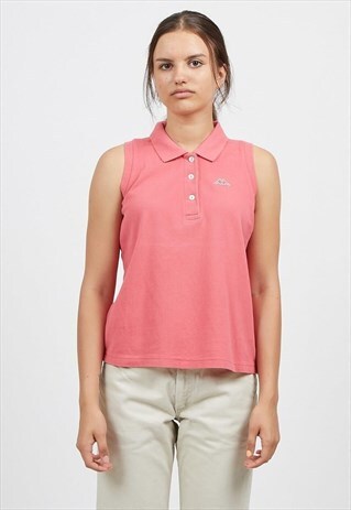 VINTAGE PINK KAPPA POLO SHIRT TANK TOP