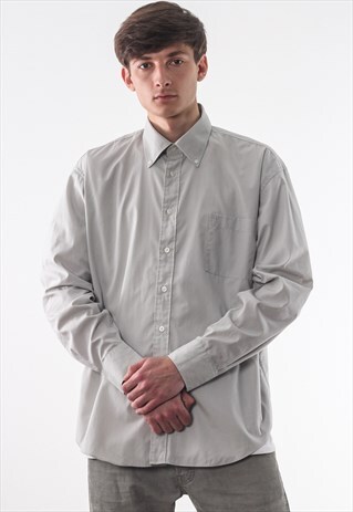 VINTAGE YVES SAINT LAURENT 90S GREY LONG SLEEVE